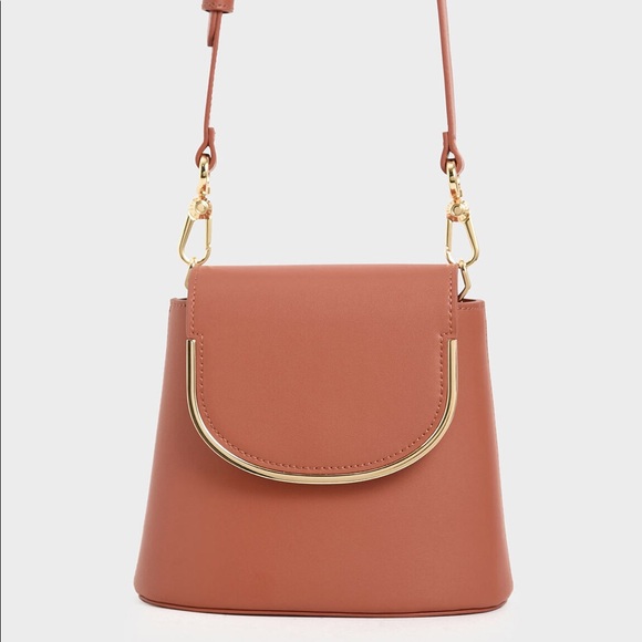 Charles & Keith Leather Bucket Bag - Picture 1 of 6